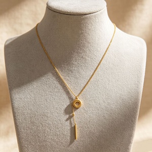 Wholesale Waterproof Non-fading Charms Pendant Necklace PVD 18k Gold Plated Stainless Steel <strong>Chain</strong> Necklace For <strong>Women</strong> Jewelry - Product Image 2