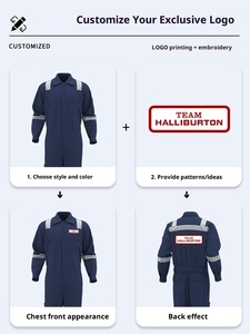 Pure Cotton Conjoined Anti-static Flame Retardant <strong>Work</strong> Wear <strong>Overalls</strong> Reflective Strip Anti-scalding ANSI Class <strong>Work</strong> Clothing - Product Image 4