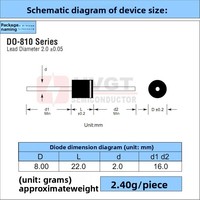 Diode haute tension HVGT GH3A-05K, diode redresseuse en silicium 3A 5kV 75ns, récupération rapide, haute fréquence, certifiée SGS/RoHS -55~+150°C