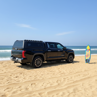 Auvent de camionnette en alliage d'aluminium avec verre intégral étanche et verrouillable, avec fenêtres coulissantes, pour Toyota Tundra 5.5ft 6.5ft