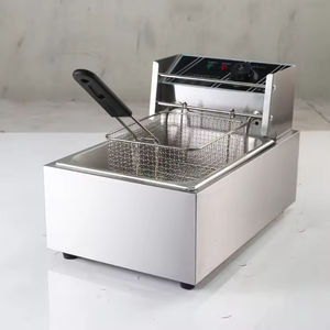 Friteuse électrique à réservoir 10L avec panier Friteuse à frites 220V pour magasin <span class=keywords><strong>de</strong></span> boissons Équipement <span class=keywords><strong>de</strong></span> friture <span class=keywords><strong>de</strong></span> poulet à réservoir unique pour restaurant - Product Image 1