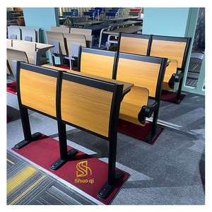 Chaise de salle de classe moderne en contreplaqué avec <span class=keywords><strong>tablette</strong></span> d'écriture et base en acier, garantie 5 ans - Product Image 1