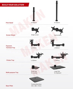 Soportes de Montaje Ajustables para Punto de Venta, Soporte Giratorio para un Solo Monitor, Rotación de 360 Grados, Soporte de Montaje para Punto de Venta - Product Image 5