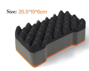 Foamstar Handgrip Hitam Polyester Orange Perawatan Mobil Ban Berpakaian Menangani Cuci Mobil Tanah Liat <span class=keywords><strong>Bar</strong></span> Detail Membersihkan Spons - Product Image 2