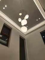 Luminaire suspendu géométrique rond irrégulier en gros, hôtel, loft, salon, éclairage moderne, lustre LED design