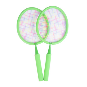 ขายส่งด้ายไนลอนสีฟ้าและสีชมพูคู่แร็กเก็ตใน<span class=keywords><strong>เด็ก</strong></span>เล็กนุ่มห่อเด็กแร็กเก็ตแบดมินตัน<span class=keywords><strong>ชุด</strong></span> - Product Image 3