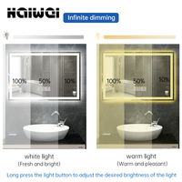 Interrupteur à capteur tactile unique 12V 5A 60W pour miroir de salle de bain à LED, interrupteur tactile intelligent avec heure et température
