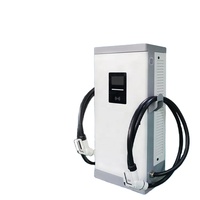 Bornes de recharge commerciales EV DC 60 kW à charge rapide, avec lecteur de code et carte, certifiées CE, nouvelles, à double pistolet et écran 7 pouces
