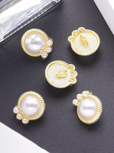 Cao cấp quần áo nút thiết tinh xảo Crafted Kẽm hợp kim chân với thanh nhã ngọc trai pha lê chỉnh trang thời trang thanh lịch - Product Image 5