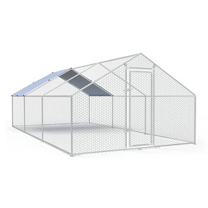 Pollaio Mobile da Esterno in Acciaio Zincato Gabbia Recinto Casetta per Galline e Anatre - Product Image 3