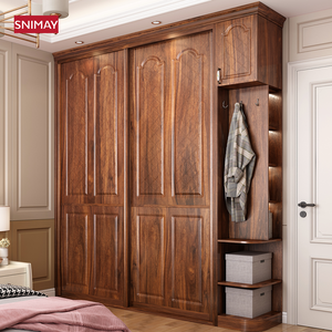 เฟอร์นิเจอร์ห้องนอน2ประตูบานเลื่อนตู้เสื้อผ้าโบราณออกแบบตู้เสื้อผ้า - Product Image 1
