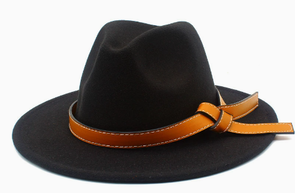 Chapeau haut de forme léger et ajusté à large bord pour hommes et femmes, chapeau de style britannique, chapeau pour spectacle sur scène, chapeau de gentleman - Product Image 1