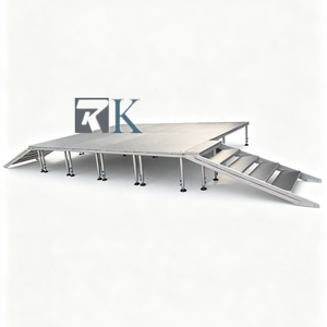 เวทีดนตรีเคลื่อนที่แบบพกพา ราคาประหยัด สำหรับงานแสดงดนตรี งานแต่งงาน ทำจากไม้อัด - Product Image 1