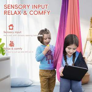 Hamaca de Yoga Cómoda y Transpirable, Columpio Terapéutico Elástico, Columpio Sensorial Colgante para Interiores, para Niños - Product Image 3