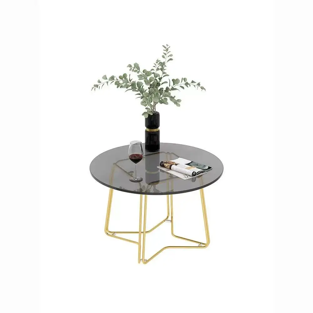 Modern design indoor furniture Round mesh desktop coffee table