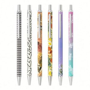 High Quality Custom Logo Slim Metal Click Ballpoint <b>Pens</b> 1.0 Mm Writing Width <b>Multiple</b> <b>Colors</b> Novelty Sublimation - Product Image 2