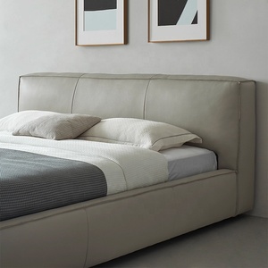 Letto Matrimoniale Zayshine di Lusso in Vera Pelle Stile Minimalista Italiano, Letto <span class=keywords><strong>King</strong></span>-<span class=keywords><strong>Size</strong></span> da 1,8 Metri con Contenitore, Letto Morbido Matrimoniale di Grandi Dimensioni per Camera da Letto Padronale - Product Image 4