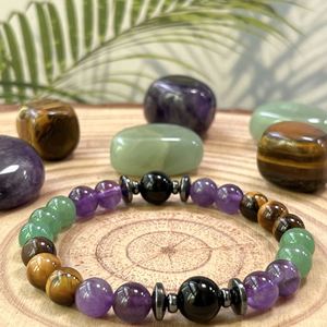 Bracelet en pierre naturelle avec perles de verre colorées pour soulager l'anxiété – Prix B2B compétitif pour les grossistes, fabrication d'échantillons sur mesure - Product Image 3