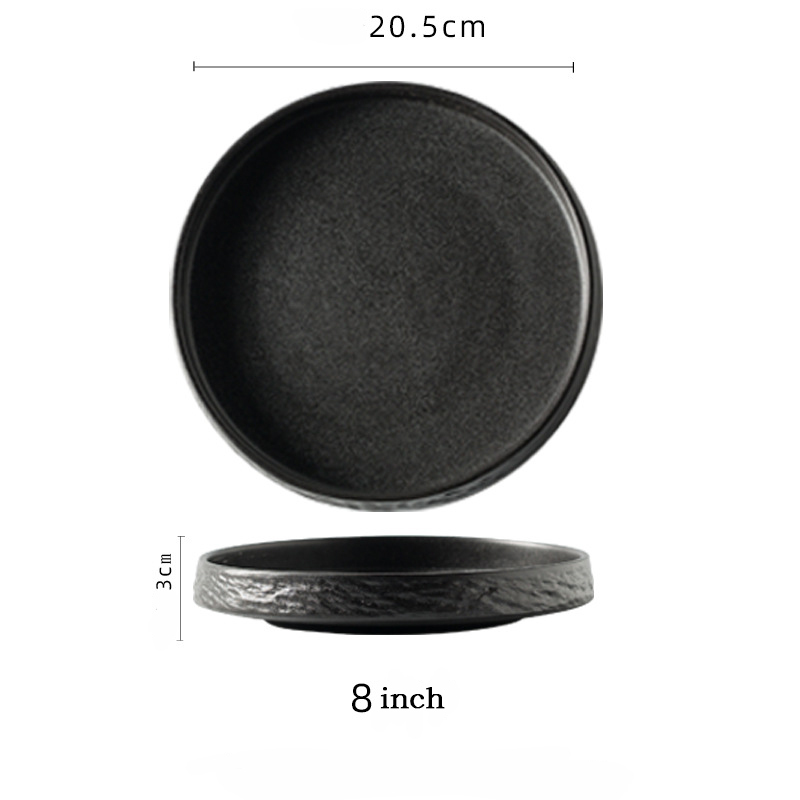 8 inch bowl-black