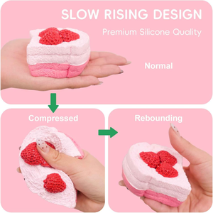 JITENG Meilleure Vente Modèle de gâteau <span class=keywords><strong>mousse</strong></span> réaliste à rebond rapide, jouet anti-stress souple en forme de gâteau aux fruits - Product Image 2