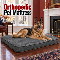 Coussin pour chien en éponge avec logo personnalisé de haute qualité, housse en velours polyester lavable, tapis pour chien résistant à l'usure, nouveau design 2025