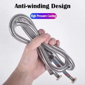 Tuyau de douche <span class=keywords><strong>flexible</strong></span> en acier inoxydable <span class=keywords><strong>extractible</strong></span> avec connecteur anti-explosion <span class=keywords><strong>pour</strong></span> chauffe-eau universels et pomme de douche - Product Image 5