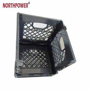 Caja de plástico plegable para leche de Renania del Norte-Westfalia, 330x330x370mm, caja de almacenamiento reforzada para verduras y frutas, entrega urgente - Product Image 2