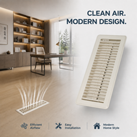 BaoYun FL 0414 PCP Grille de ventilation murale rectangulaire blanche durable 4x14 pouces pour la ventilation d'air de retour