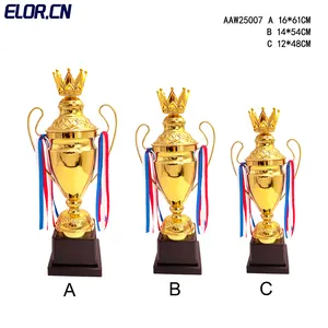 Kim loại Trophy và cơ sở bằng gỗ rực rỡ Vàng ly với nắp dành cho người lớn Giải thưởng thể thao Hot Bán