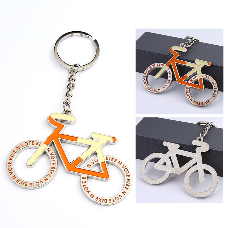 Custom Bicycle Keychain 3D Metal Reusable Design