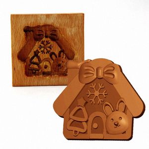 Cortador de Galletas de Madera con Diseño de Hoja, Práctico y Duradero, para Dar Forma a Galletas en Fiestas de Cumpleaños, Suministros para Hornear - Product Image 1