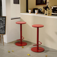 Tabouret de bar de style japonais en fer forgé pour extérieur, hauteur non réglable, idéal pour les cafés, les bars et les bureaux d'accueil