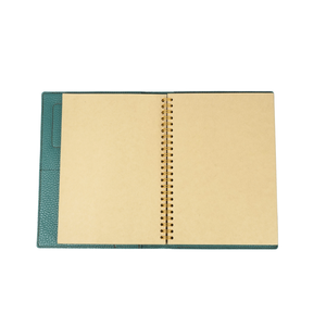 Couverture de carnet A5 en cuir italien véritable avec logo personnalisé, carnet à spirale remplaçable, 200 pages, cadeau d'entreprise, fabricant OEM - Product Image 3
