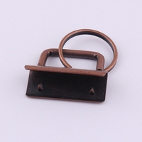 Porte-clés en métal de 32mm en cuivre antique avec porte-clés fendu de 25mm pour porte-clés