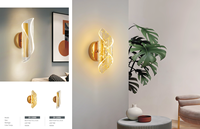 Lampe murale LED décorative en fer avec télécommande pour chambre à coucher, salle à manger, couloir et salon
