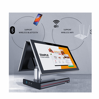 Tactile Double Android Windows 7 10 Échelle Écran Tablette 15 Pouces Magasin Mobile système de point de vente avec logiciel