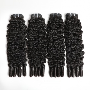 Bán Buôn Nhà Máy Mới Phong Cách Con Người Tóc Miến Điện Xoăn Bó Xoăn 100% Chưa Qua Chế Biến Nguyên Bó Tóc Con Người Cho Vẻ Đẹp Phụ Nữ - Product Image 1