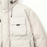 Veste matelassée en toile cargo personnalisée pour homme, imperméable, multi-poches, à capuche, pour l'extérieur, grande taille, respirante, réversible, style vintage