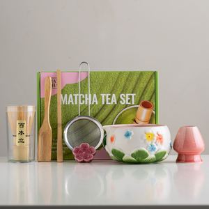 Batidor de Bambú Hecho a Mano para Té Verde Japonés, 100 Puntas, Accesorios para Chawan de Cerámica, Herramientas para Matcha Sakura, Tazón para Té - Product Image 3