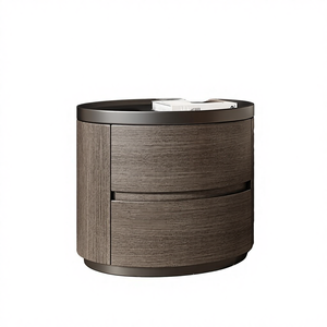 <span class=keywords><strong>Table</strong></span> <span class=keywords><strong>de</strong></span> chevet en bois massif <span class=keywords><strong>de</strong></span> noyer Tuochen, style moderne minimaliste, luxe léger, nouveau style 2025, 2 tiroirs <span class=keywords><strong>de</strong></span> rangement pour la maison - Product Image 4