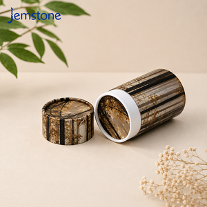 Boîte d'emballage en tube de carton kraft écologique, design personnalisé, pour urne funéraire, avec couvercle, pour cérémonie de commutation des cendres - Product Image 2