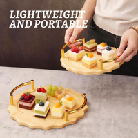 Articles personnalisés très demandés : Assiettes à gâteau classiques incassables en bambou, plateaux de service de luxe, grands plateaux de service pour restaurants et hôtels