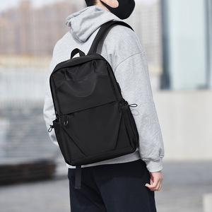 Men's <b>Backpack</b> Gray 16-Inch Laptop Capacity Everyday Use Minimalist Design Street Style College Student School Bag - Product Image 2