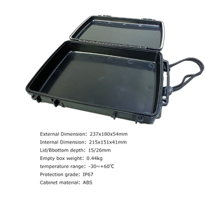 Caja de Seguridad <span class=keywords><strong>ABS</strong></span> Ancha y Delgada, 237x180x54mm, IP67, Resistente al Agua y al Polvo, Estuche Rígido para Tablets, Plantillas, Botiquín de Primeros Auxilios, Logotipo Personalizado - Product Image 5