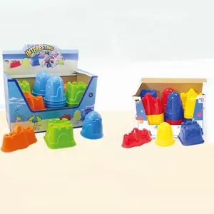 男女通用夏季户外塑料沙滩沙滩玩具套装儿童模具彩盒