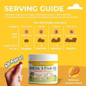 Omega 3 Aceite de Salmón Biotina Vitamina E Masticables Blandos Favorecen un Pelaje Brillante Piel Saludable Caída de Pelo Normal Absorción Rápida Promueve la Comodidad - Product Image 2
