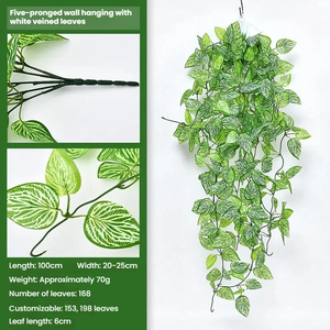<span class=keywords><strong>Plantas</strong></span> <span class=keywords><strong>Artificiales</strong></span> Colgantes de Alta Calidad de 100 cm, Hojas de Hiedra, Planta para Montar en la Pared, Decoración para Interiores y Exteriores, para el Hogar, la Habitación, el Patio - Product Image 4