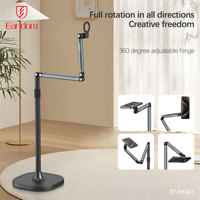 Support de téléphone et tablette magnétique réglable en aluminium Earldom pour diffusion en direct, support de téléphone portable pour lit, bras paresseux, support de téléphone portable pour sol