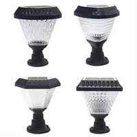 Nouveaux phares de pilier solaire circulaire carré en forme de coeur hexagonal solaire monté au sol lampe