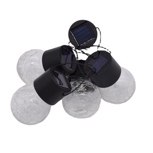 Lámpara Solar Weiyu con Globo de Vidrio Craquelado, Impermeable para Exteriores, Camping, Patio, Balcón - Product Image 3